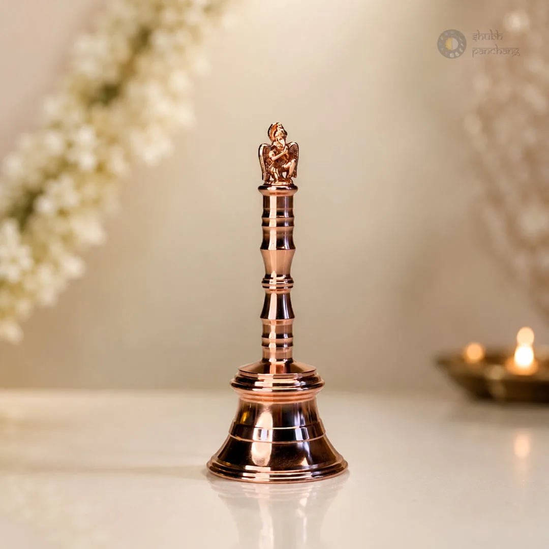 Brass Puja Bell (Ghanti) with Garud (13 cm)
